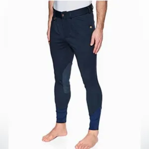 DERBY HOUSE Navy Blue Fleece Lined Equestrian Rising Breeches