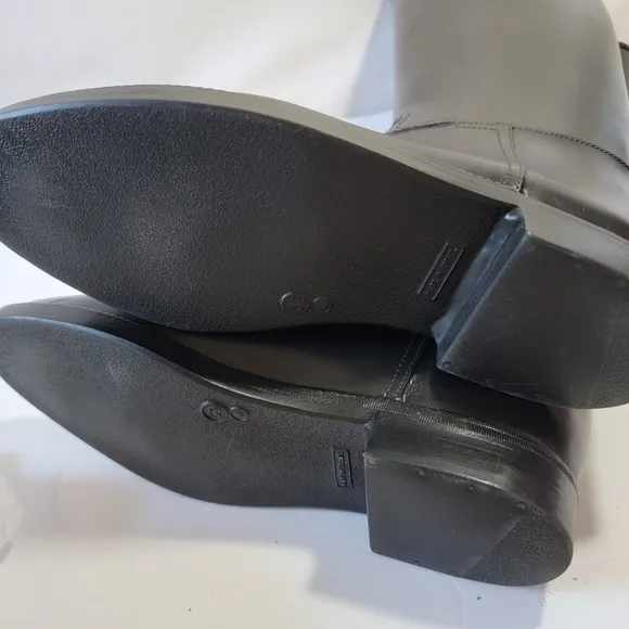 Derby Women's Lined Black Rubber Riding Boots Sz 39M Equestrian Western Horses
