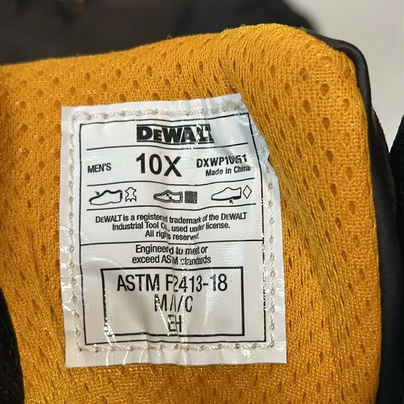 DeWalt Hadley Waterproof Work Boots Size 10