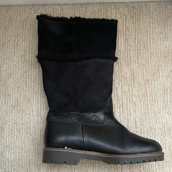 Dival Women’s Leather &amp; Suede Winter Boots, Size 39