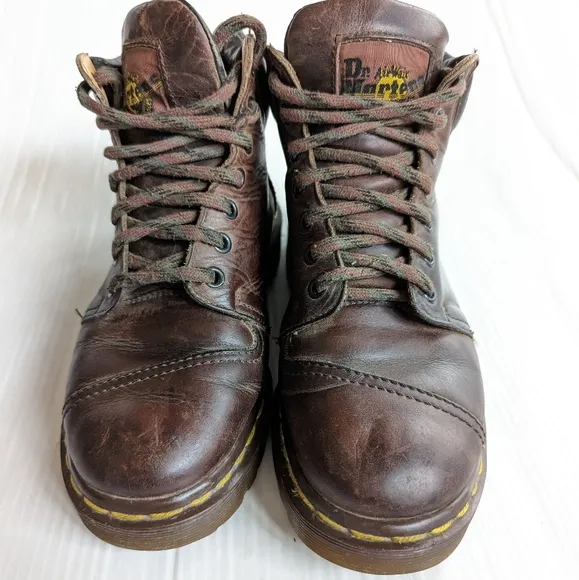 DOC MARTENS 8072 Vintage MIE brown leather high top chunky hiking boots