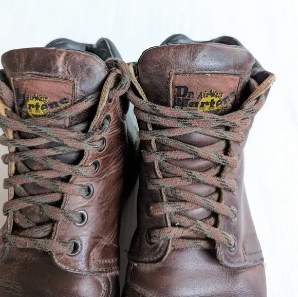 DOC MARTENS 8072 Vintage MIE brown leather high top chunky hiking boots