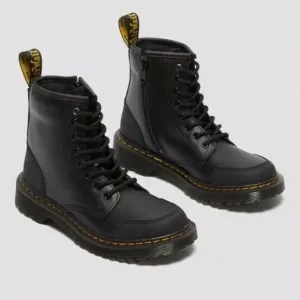 Doc Martens Youth 1460 Overlay Black Leather Boots Mens 5  Womens 6 Kids‎ 5