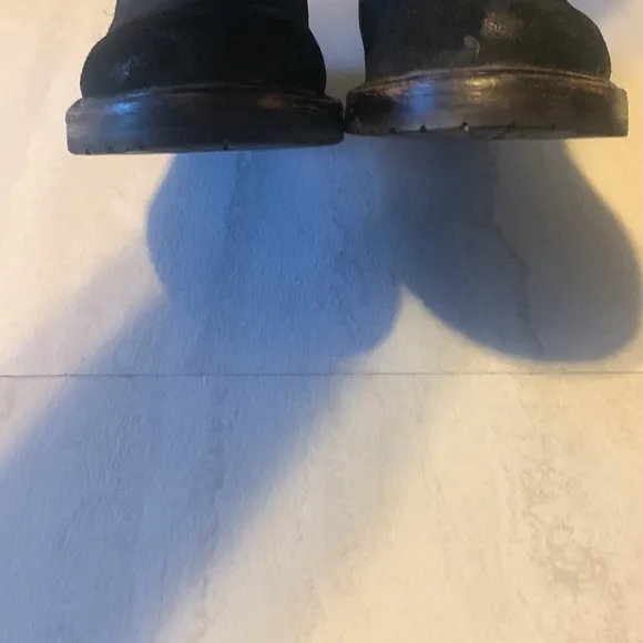 Donald J. Pliner Tall Black Suede Leather Heeled Buckle Winter Boots Size 6.5