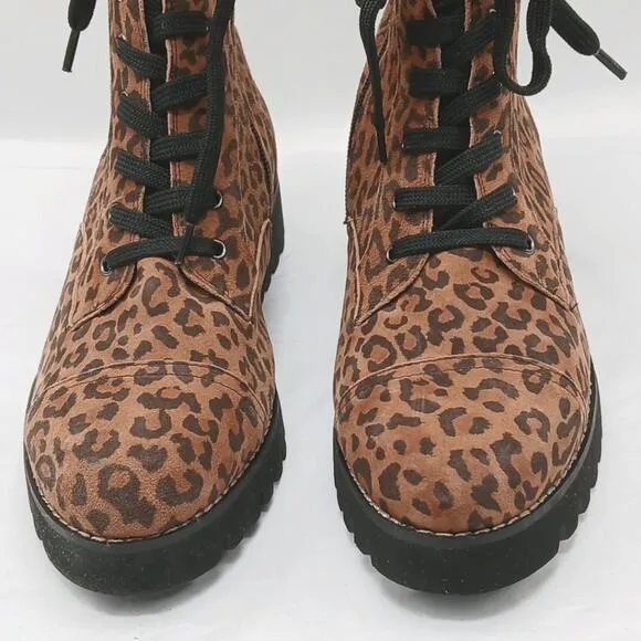 Donald Pliner Ease Combat Ankle Boots Women's 8M Brown Hiker Gorpcore Whimsygoth