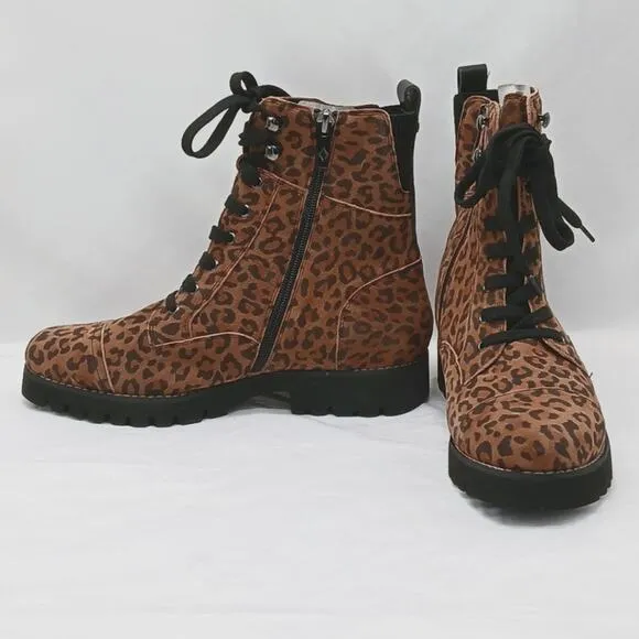 Donald Pliner Ease Combat Ankle Boots Women's 8M Brown Hiker Gorpcore Whimsygoth