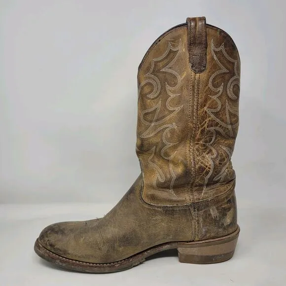 Double H Boots Mens 10.5D Brown Leather 12&quot; Domestic Gel ICE Work Western DH1552