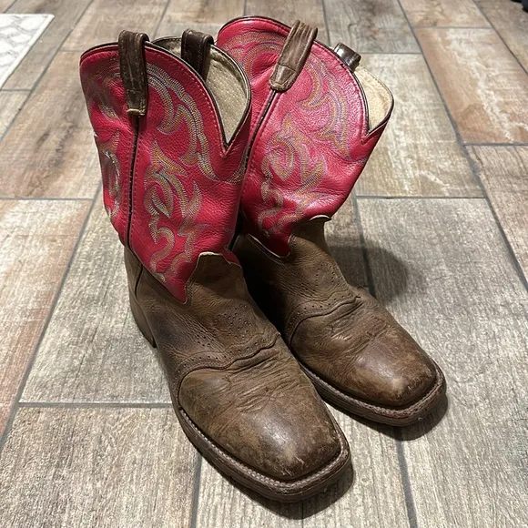 Double H Men’s Brown Leather Roger Square Toe Western‎ Boots
