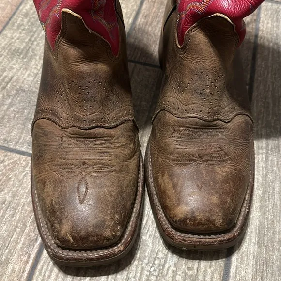 Double H Men’s Brown Leather Roger Square Toe Western‎ Boots