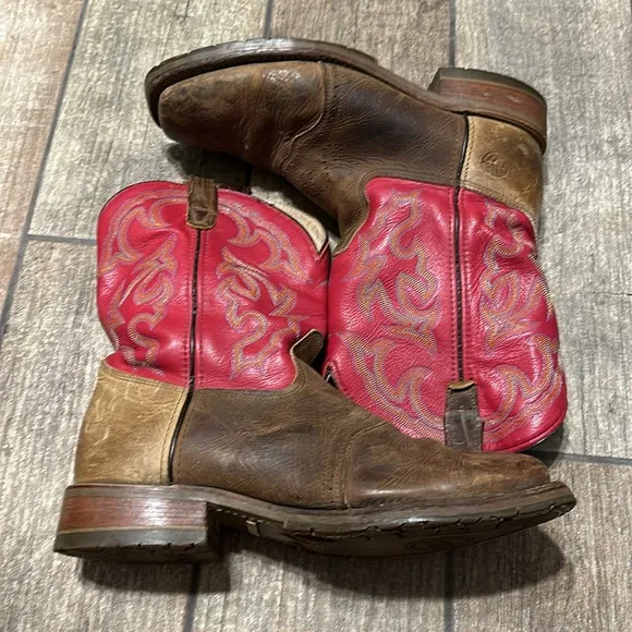 Double H Men’s Brown Leather Roger Square Toe Western‎ Boots
