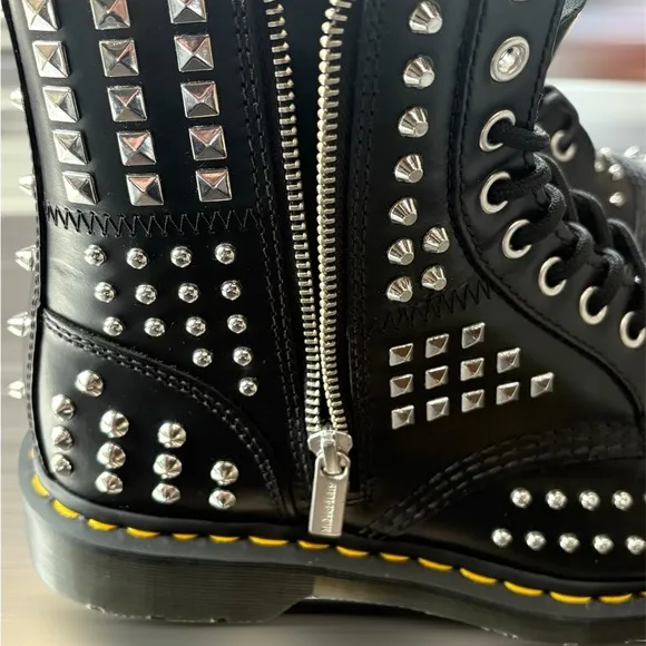 Dr. Martens 1460 Studded Zip Atlas Leather Boots