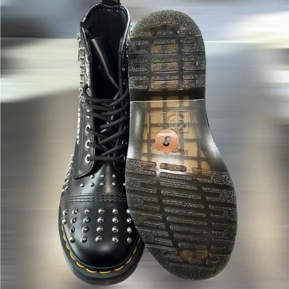 Dr. Martens 1460 Studded Zip Atlas Leather Boots