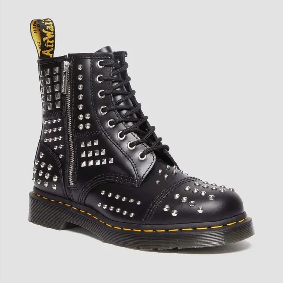 Dr. Martens 1460 Studded Zip Atlas Leather Boots