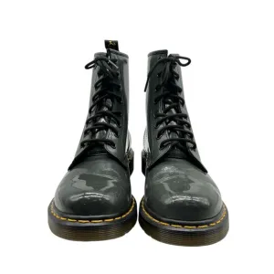 Dr. Martens 1460W Women’s Size 10 Patent Leather 8-Eye Boots in Dark Gray