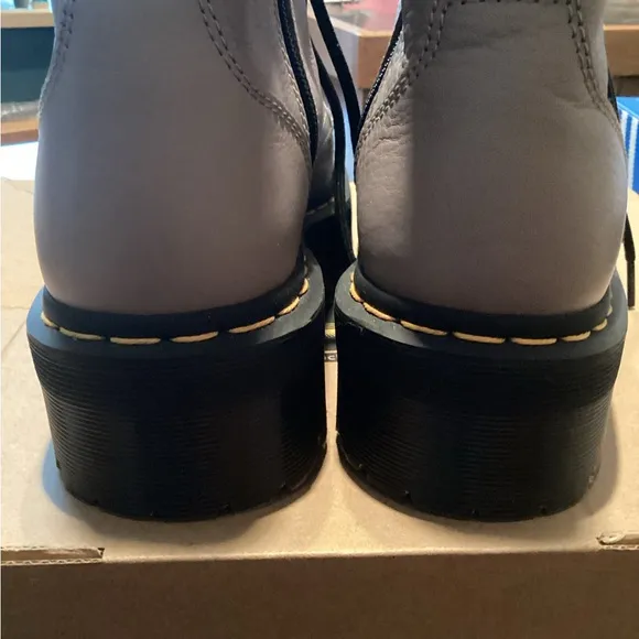 Dr. Martens Gray Leather Women's Boots