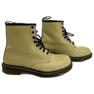 Dr. Martens Green Leather Lace-Up Ankle Boots | Size 10
