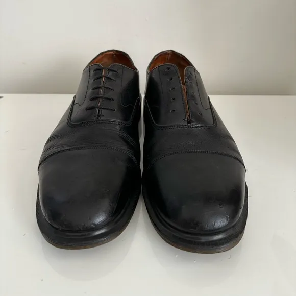 Dr Martens Made In England RARE Vintage Leather Oxford UK9/US 10 Mono Black