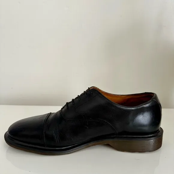 Dr Martens Made In England RARE Vintage Leather Oxford UK9/US 10 Mono Black