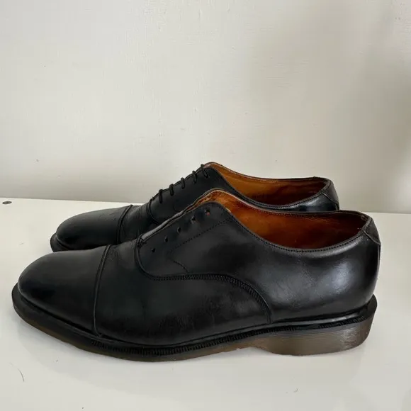 Dr Martens Made In England RARE Vintage Leather Oxford UK9/US 10 Mono Black