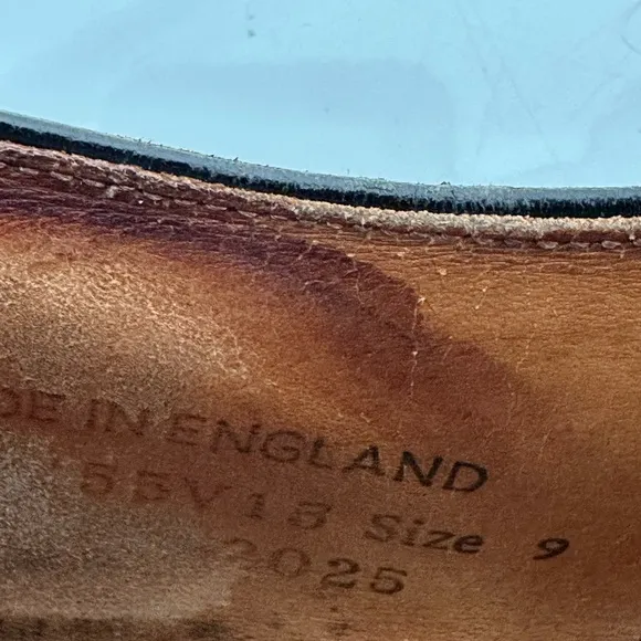 Dr Martens Made In England RARE Vintage Leather Oxford UK9/US 10 Mono Black