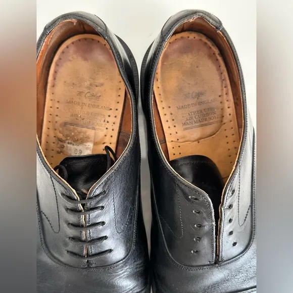 Dr Martens Made In England RARE Vintage Leather Oxford UK9/US 10 Mono Black
