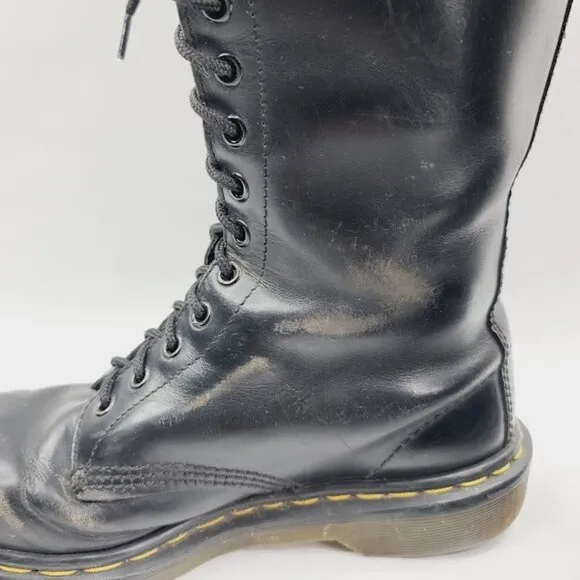 Dr. Martens Men's Black 1B60 Bex Pisa Knee High Leather Riding Boots Size 8
