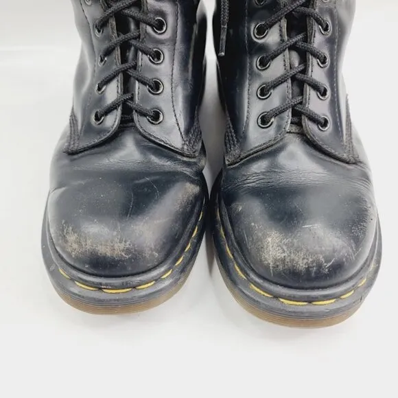 Dr. Martens Men's Black 1B60 Bex Pisa Knee High Leather Riding Boots Size 8