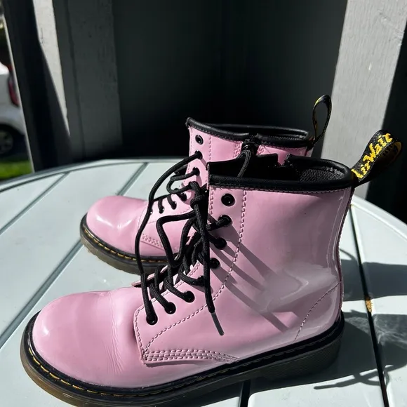 Dr. Martens Pink Leather Boots