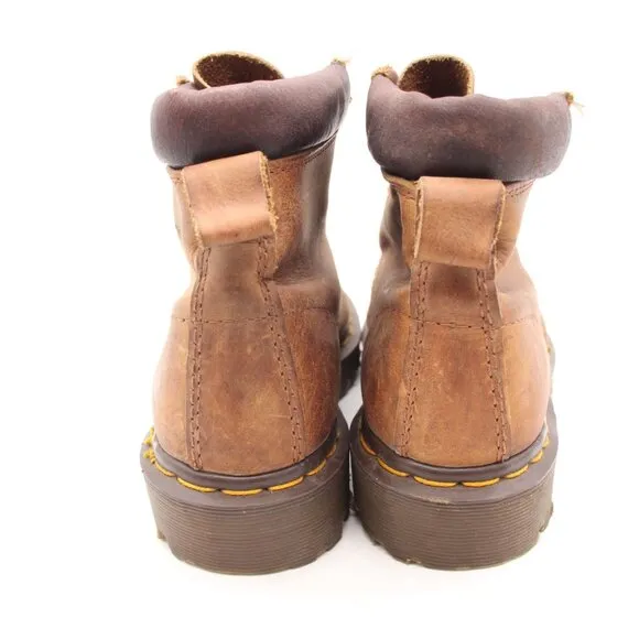 Dr Martens Utility Brown Leather Boots Made In England Men's UK 6