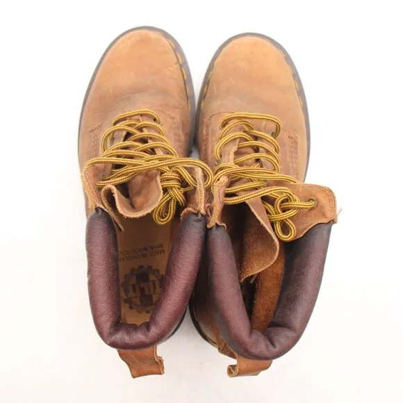 Dr Martens Utility Brown Leather Boots Made In England Men's UK 6