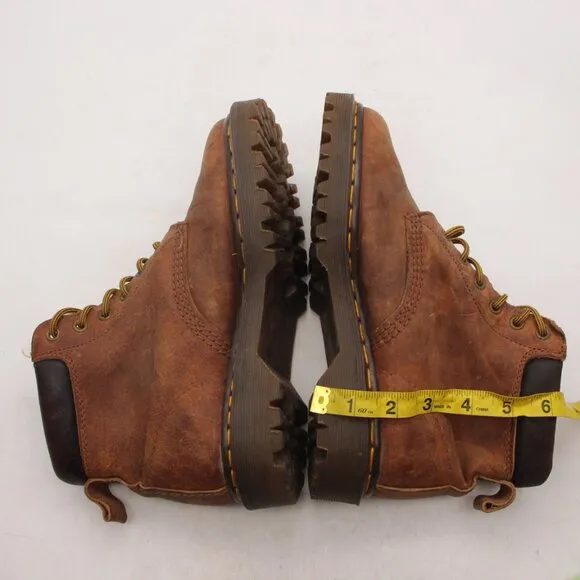 Dr Martens Utility Brown Leather Boots Made In England Men's UK 6