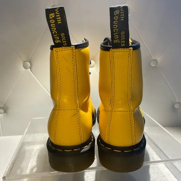 Dr. Martens Yellow Leather Boots