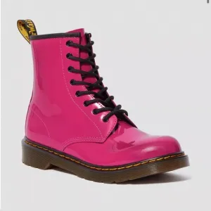 Dr. Martens youth 1460 patent leather lace up boots hot pink size 5