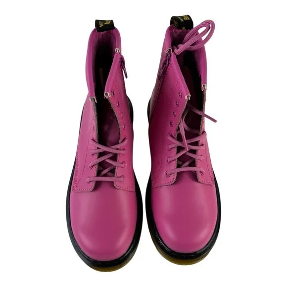 Dr. Martens Youth Unisex 1460 Thrift Punk Romario Leather Pink Boots Size US 4M