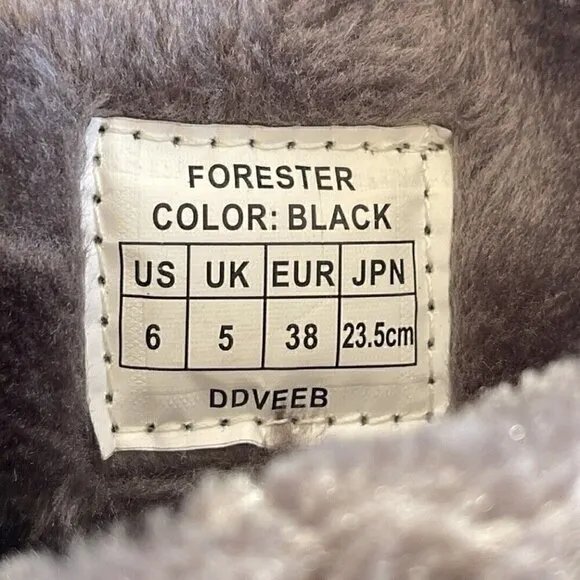 Dream Pairs Black, Grey Snow Boots Faux Leather Fur Women’s Sz 6 Winter Comfort