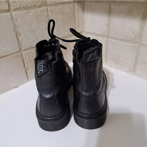 Dr. Martens Pascal Mono J black leather boots size 5