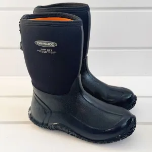 Dryshod Youth Tuffy All-Season Rubber Boots In Black Size 5