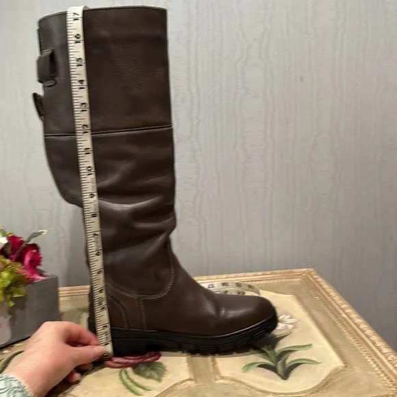 Dublin Edge Leather Equestrian Boots Brown Sz 8