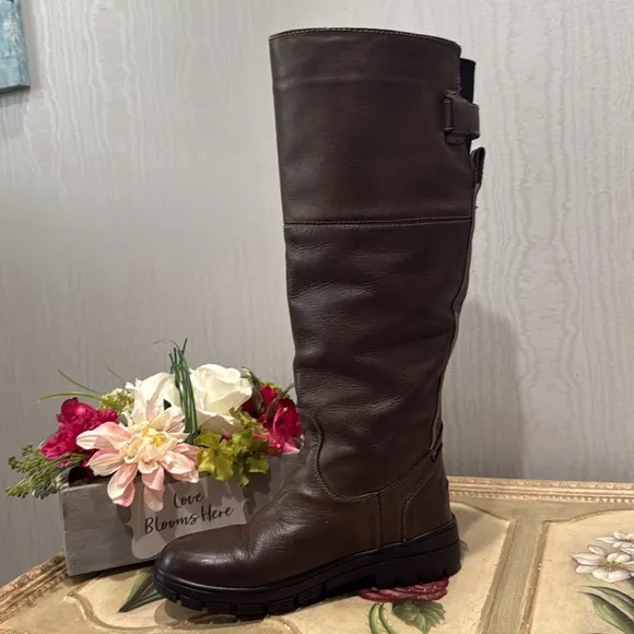 Dublin Edge Leather Equestrian Boots Brown Sz 8