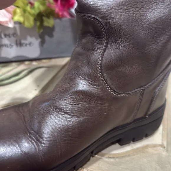 Dublin Edge Leather Equestrian Boots Brown Sz 8