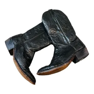 Durango black leather snakeskin boots