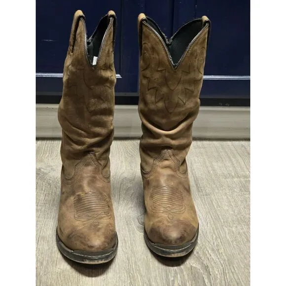 Durango SW542 Men's 12&quot; Distressed Leather Tan Western Boots Size‎ 8.5D