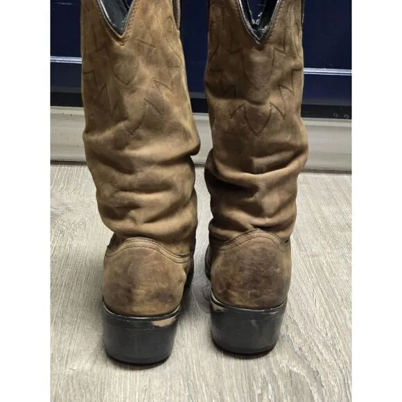 Durango SW542 Men's 12&quot; Distressed Leather Tan Western Boots Size‎ 8.5D