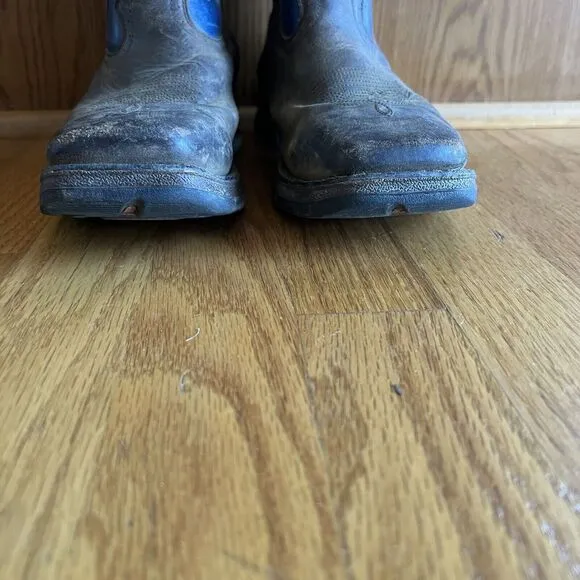 Durango Western Boots DWBT053 Kids 8&quot; Blue Brown Embroidery Size‎ 6M