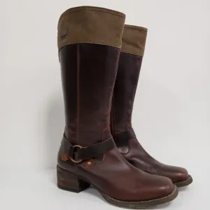Durango Women Leather Harness Equestrian Boots Size 7 Riding Southwestern Buckle