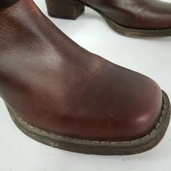 Durango Women Leather Harness Equestrian Boots Size 7 Riding Southwestern Buckle