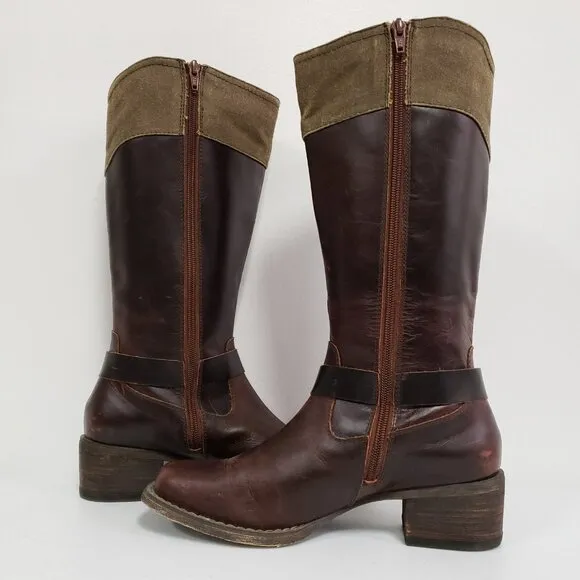 Durango Women Leather Harness Equestrian Boots Size 7 Riding Southwestern Buckle