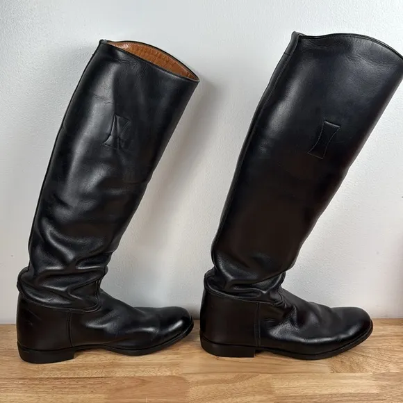 E. Vogel English tall black leather equestrian riding boots