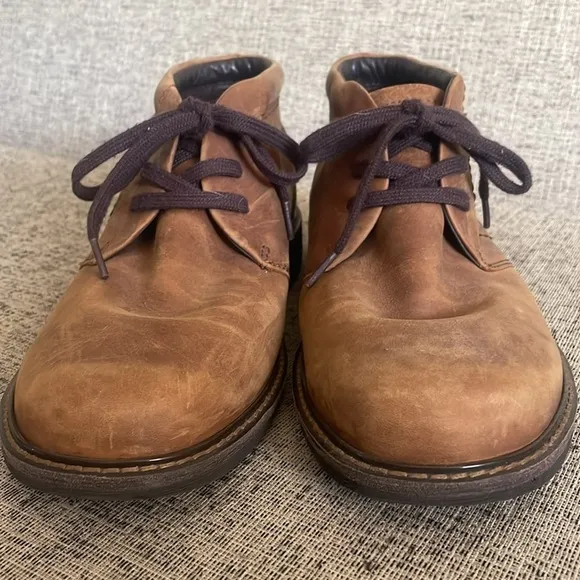 Ecco Mens Brown Leather Chukka Boots Size 45 US 11