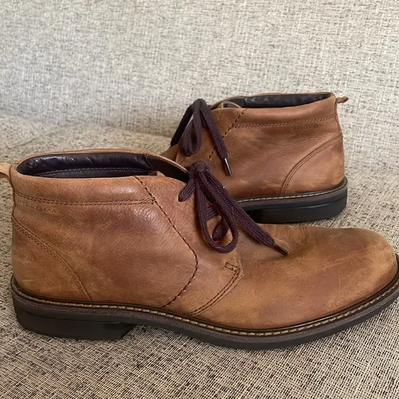 Ecco Mens Brown Leather Chukka Boots Size 45 US 11